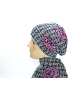 Vizio Италия 1370 берет серый с черным