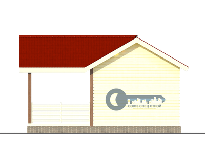 Б-12 ГАБАРИТНЫЕ РАЗМЕРЫ: (7Х7М) 1 ЭТАЖ, ОБЩАЯ ПЛОЩАДЬ: 40М²