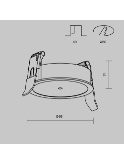 Основание для вывода провода подвесного светильника, PA001-RS-W