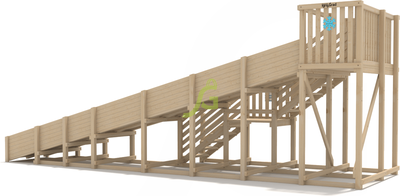 Зимняя горка Snow Fox, скат 8 м, без окраски фото