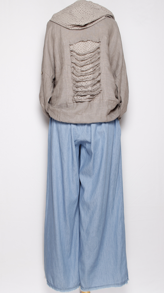 Брюки "Джинс палаццо" голубые р.46-50, р.48-54