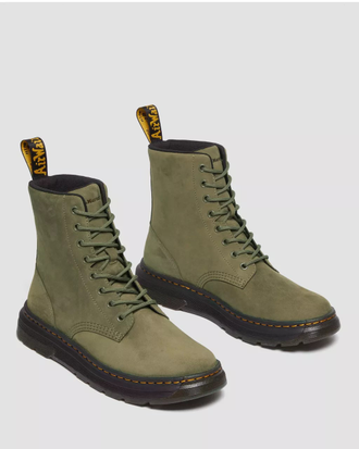 Dr Martens Crewson Leather Lace Up Boots green