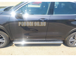 Пороги с накладным листом d53 для CheryExeed LX (2022-...)