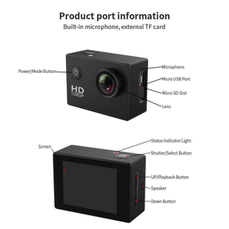 Орбита OT-VNG08 экшн камера БЕЛАЯ (1080P)