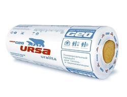 Утеплитель URSA GEO М-11 (2x10000x1200x50 мм) стекловолокно, 24 м2
