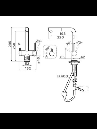 Смеситель OMOIKIRI TAKAMATSU-S