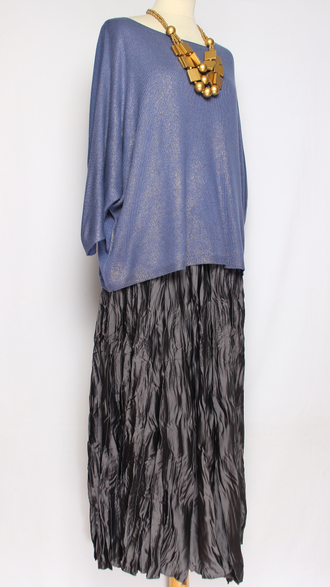 ДЖЕМПЕР "КИМОНО НАКАТ" синий, голубой до р.54