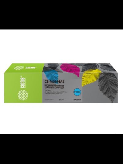 Картридж струйный Cactus CS-M0J94AE 991XL пурпурный (250мл)