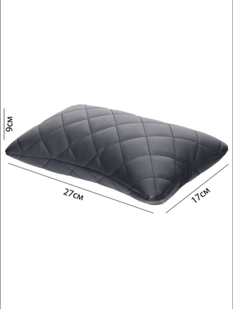 Автомобильная подушка для шеи перфорация (черная строчка)