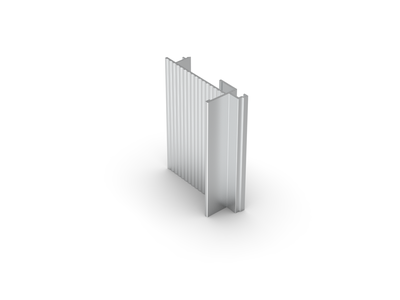 Sfinx12.44-59 анод. серебро алюм. профиль расширения под внутр. дверную панель