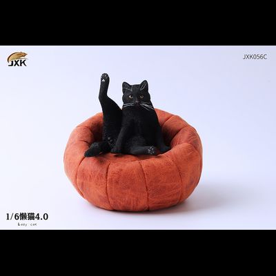 Котик на пуфике (черный) - Коллекционная ФИГУРКА 1/6 scale lazy cat 4.0 (JXK056C) - JXK