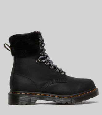 Зимние ботинки Dr. Martens 1460 SERENA COLLAR STREETER & MILO FUR BLACK