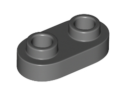 Plate, Round 1 x 2 with Open Studs, Dark Bluish Gray (35480 / 6221607)