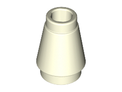 Cone 1 x 1 with Top Groove, Glow In Dark White (4589b / 6009091 / 6384680)