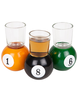 Алкогольный набор "Бильярд" - 9 стопок