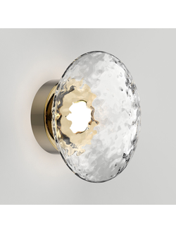 Настенный светильник с прозрачным стеклянным плафоном 50389/1 LED латунь