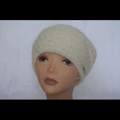 Берет Vizio 6726 белый стеклярус