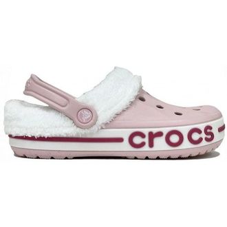 CROCS BAYABAND CLOG УТЕПЛЕННЫЕ РОЗОВЫЕ (МЕХ СНИМАЕТСЯ)