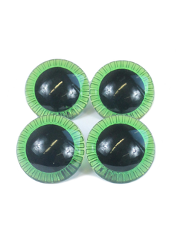 Глаза живые зеленые с лучиками, диаметр 30 мм, 1000 шт (Оптом)