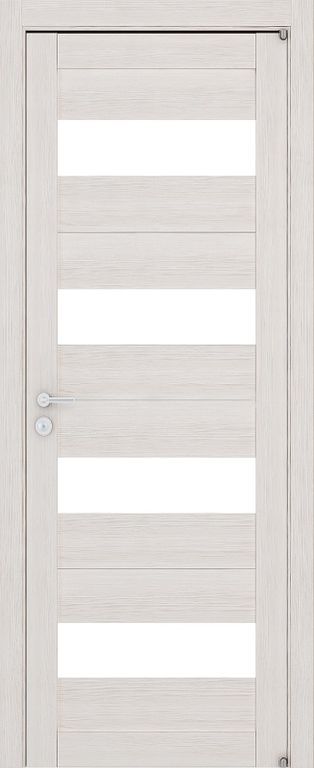 Межкомнатная дверь "MASTER 56002" латте (стекло)