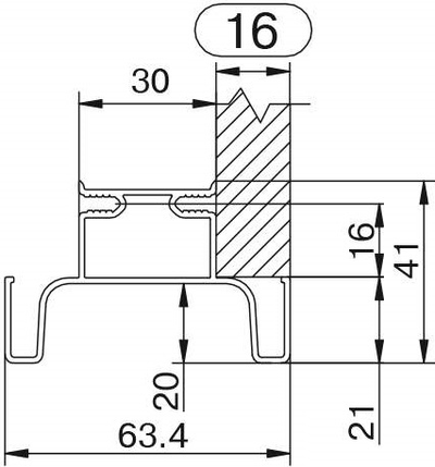 SALE Профиль вертикальный средний БЕЛЫЙ ГОЛА L=3000мм FIRMAX
