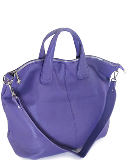 (АРТИКУЛ: 9618/1/82) СУМКА ЖЕНСКАЯ, БОЛЬШАЯ, НАТУРАЛЬНАЯ КОЖА, СИРЕНЕВАЯ, С ШИРОКИМ ПЛЕЧЕВЫМ РЕМНЕМ