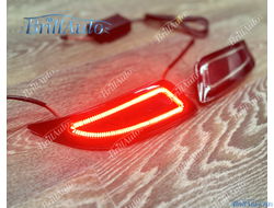 Задние фонари Toyota Camry 55 14-17 в бампер LED черные