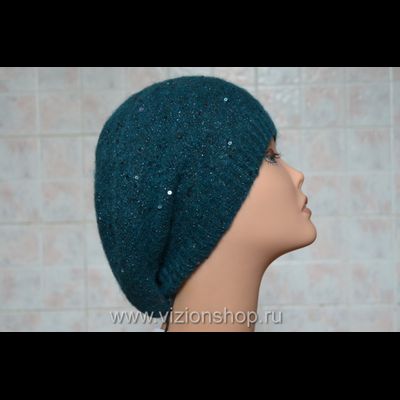Берет изумрудный для женщин тонкий Vizio Италия 5893 ВО