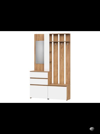 Некст прихожая Дуб Золотой / Белая шагрень