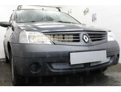 Защита радиатора Renault Logan 2004-2009 chrome низ