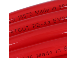 Труба STOUT PE-Xa/EVOH 20x2.0 из сшитого полиэтилена (бухта 100м) Испания, красная