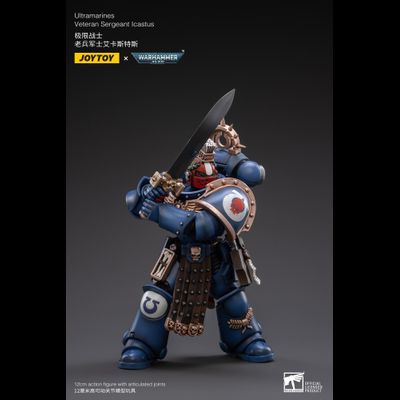 Сержант-ветеран Ультрамаринов Икастус (Warhammer 40k) - КОЛЛЕКЦИОННАЯ ФИГУРКА 1/18 Ultramarines Veteran Sergeant Icastus (JT3020) - JOYTOY