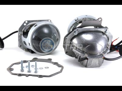 Комплект Biled Hella 3R Professional с рамками для замены штатных ксеноновых / галогенных линз автомобиля Mitsubishi Pajero 4 (2006 - 2014) на светодиодные