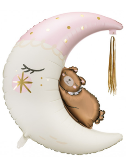 Медвежонок на луне розовый (98 см)