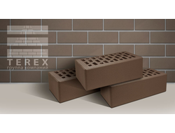 Кирпич мокко гладкий с утолщенной стенкой 20мм щелевой 1.4NF 250х120х88мм М175 Terex