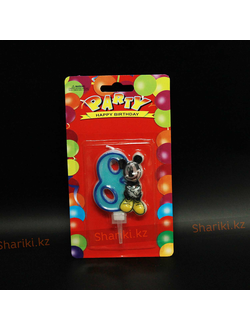 Свеча Цифра 8 Микки Маус