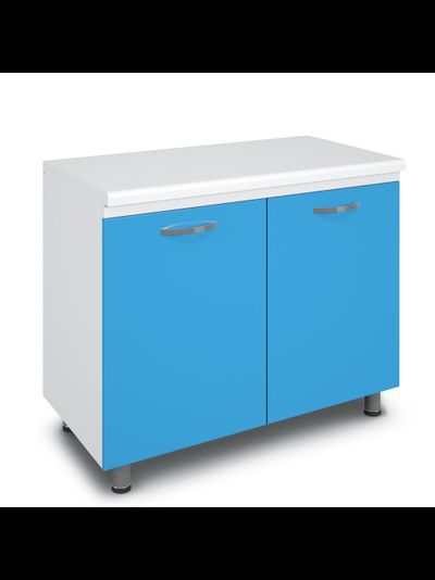 Тумба металлическая медицинская с полкой на опорах ТМД-2.0