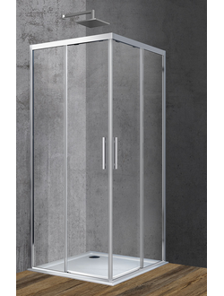 Душевой уголок Soft VSS-3SO900CL, 900*900, хром, стекло прозрачное