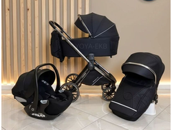 Детская коляска 3 в 1 Luxmom 888X Черный