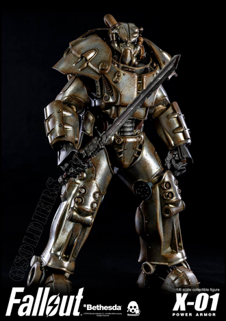 Силовая броня, Коллекционная ФИГУРКА 1/6 scale FALLOUT X-01 Power armor 3Z0118 Threezero X Bethesda