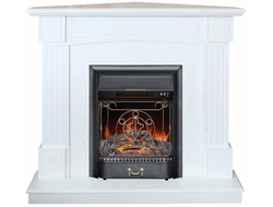 Угловой электрокамин Andrea WT с очагом Majestic