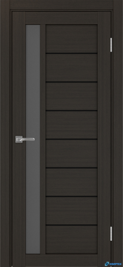 Дверь экошпон Турин 554АПП.21 Венге Молдинг SB стекло Сатин графит купить в Челябинске | КВИРТЕК