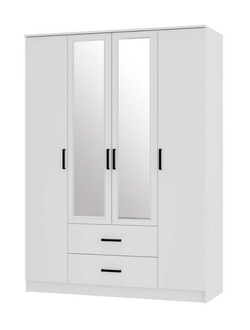 Шкаф 4-х створчатый Фьюжн ШК-14 белый (БТС)