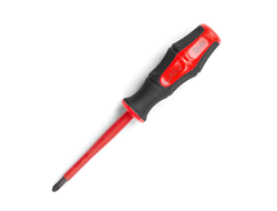 Отвертка диэлектрическая PZ-FL2х100 серия ПРОФИ для работ под напряжением до 1000 В