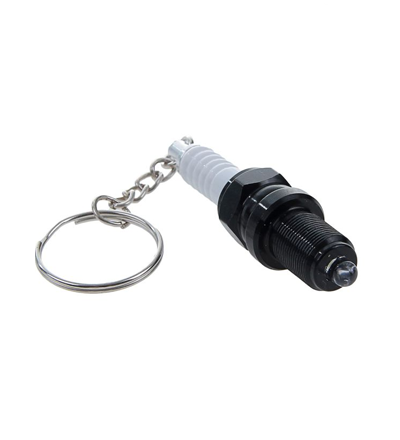 Брелок «Свеча зажигания с фонариком», металл ЧЁРНЫЙ