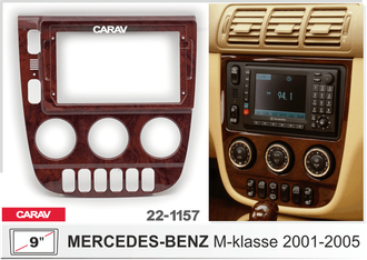 Переходная рамка CARAV 22-1157 MERCEDES-BENZ  M 1997-2005 (руль слева / дерево)