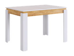 Стол обеденный ГЕРМЕС 2 Белое дерево/Дуб Крафт Золотой