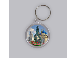 Пластиковый брелок круг 40 мм. - коллаж Кремль, Казань | интернет-магазин 2fru.ru