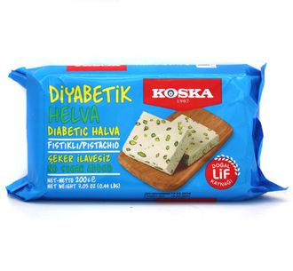 Koska Кунжутная халва без сахара с фисташками, 200 гр