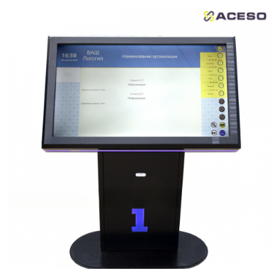 Терминал информационный «Tactile-VERT-1(43)D», горизонтальный, с тактильным управлением, со стандартным ПО, М4